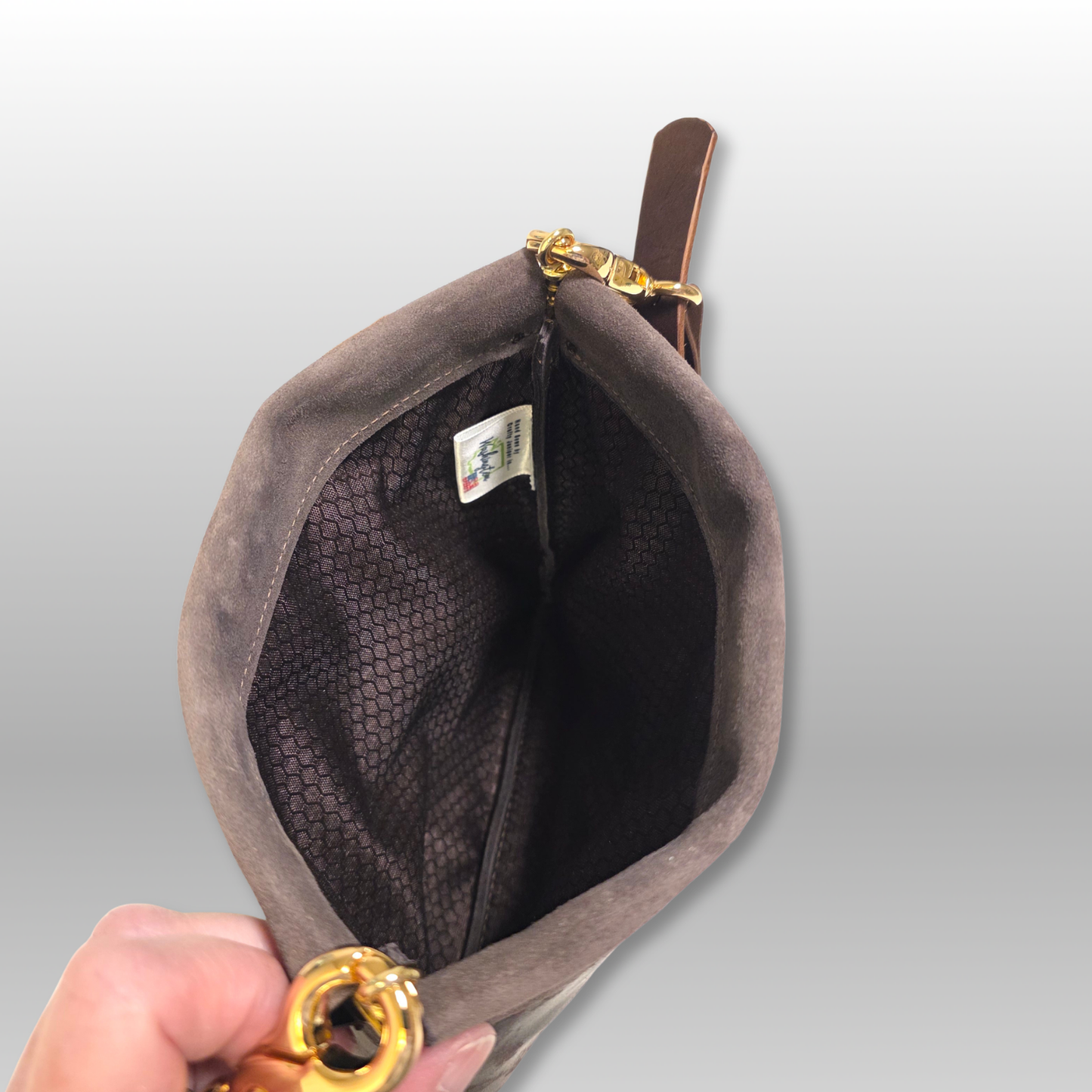 Leather Pop Open Crossbody Bag