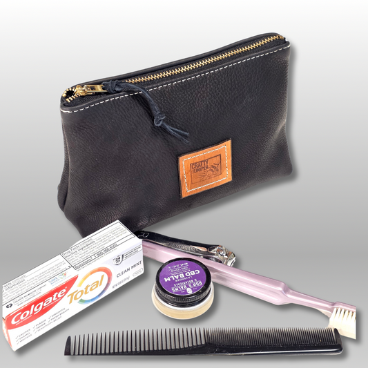 Pythagorean Leather Zipper Pouch