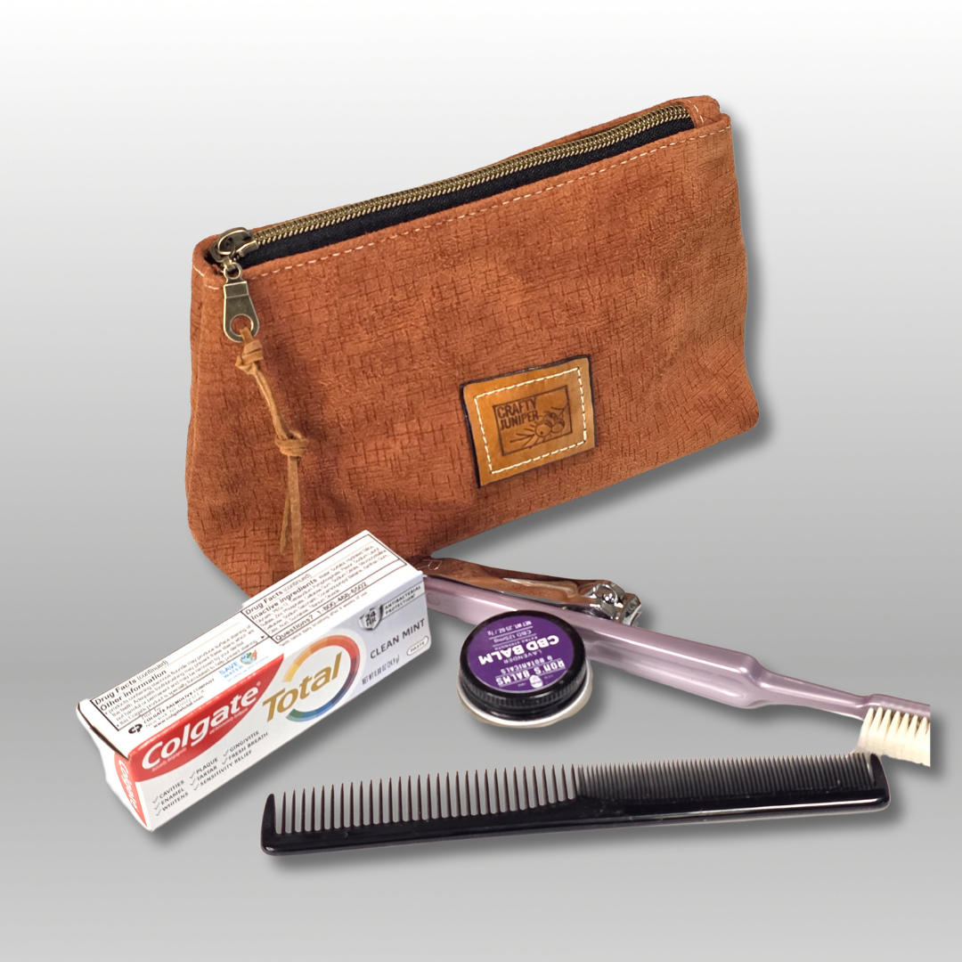 Pythagorean Leather Zipper Pouch
