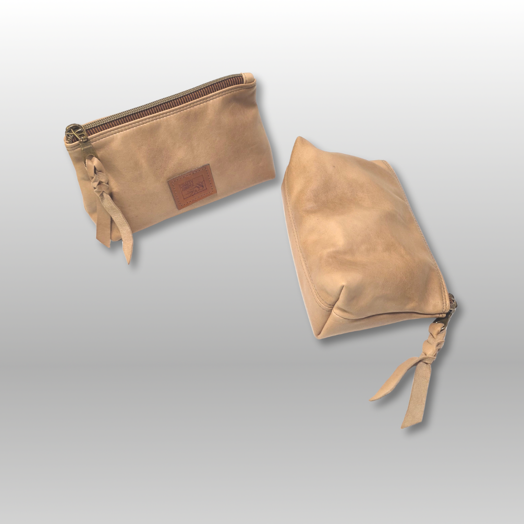 Deerskin zipper pouch