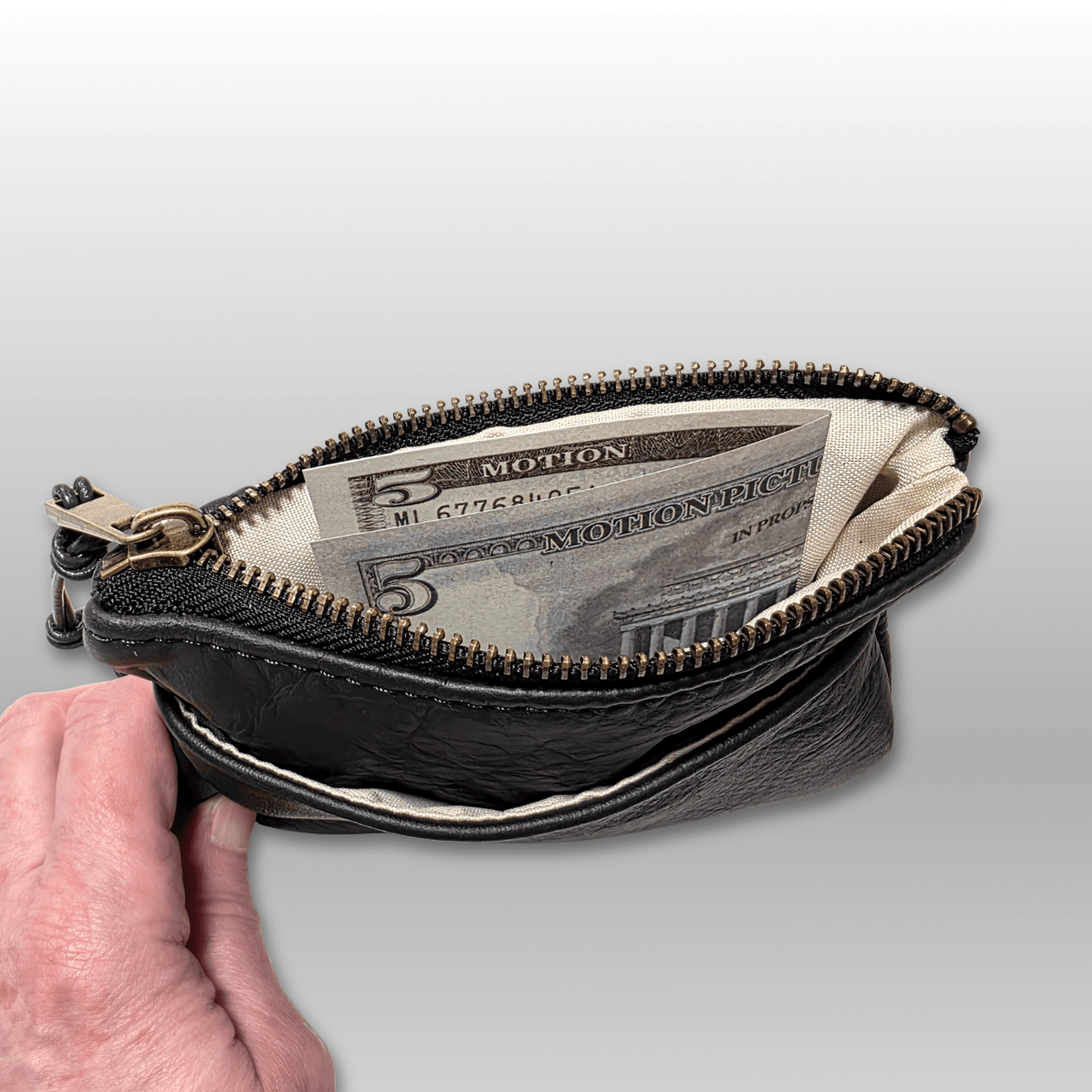 Leather Zip-up Card Holder - Crafty Juniper