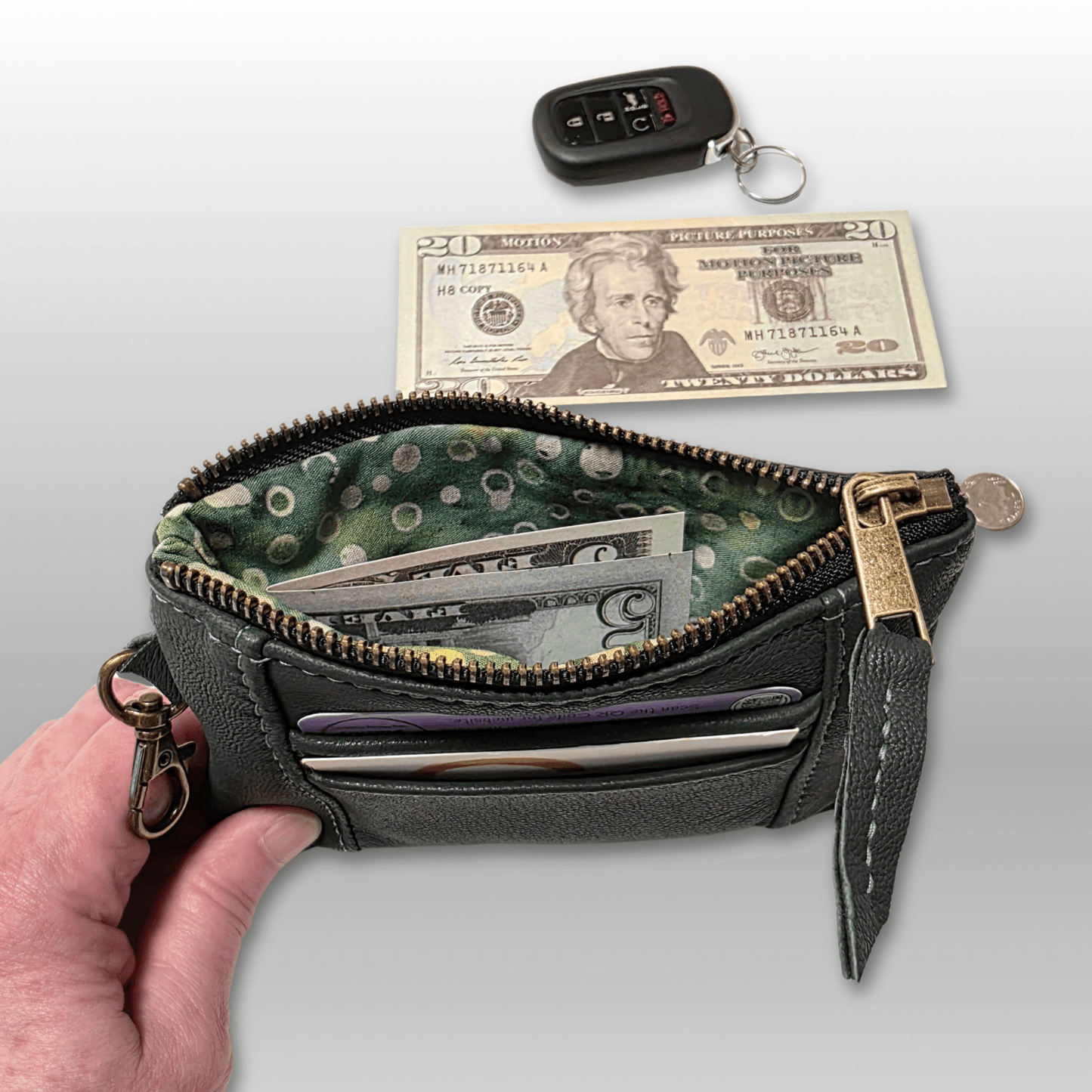 Leather Zip-up Card Holder - Crafty Juniper