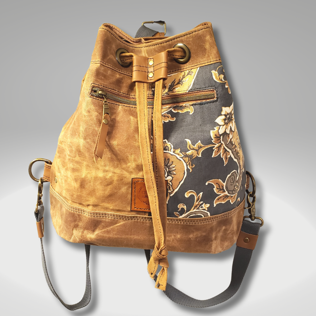 Convertible Drawstring Bucket Bag