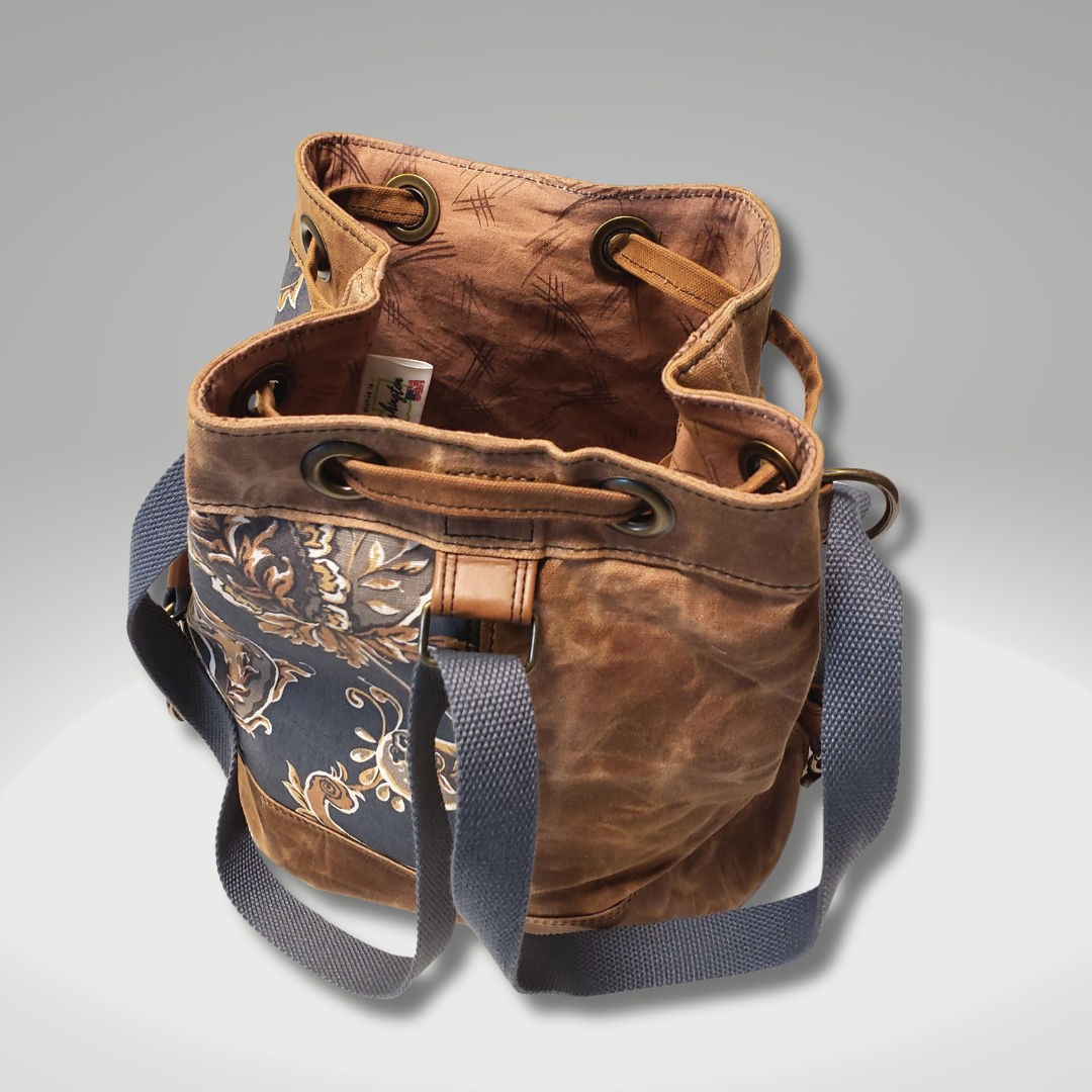 Convertible Drawstring Bucket Bag