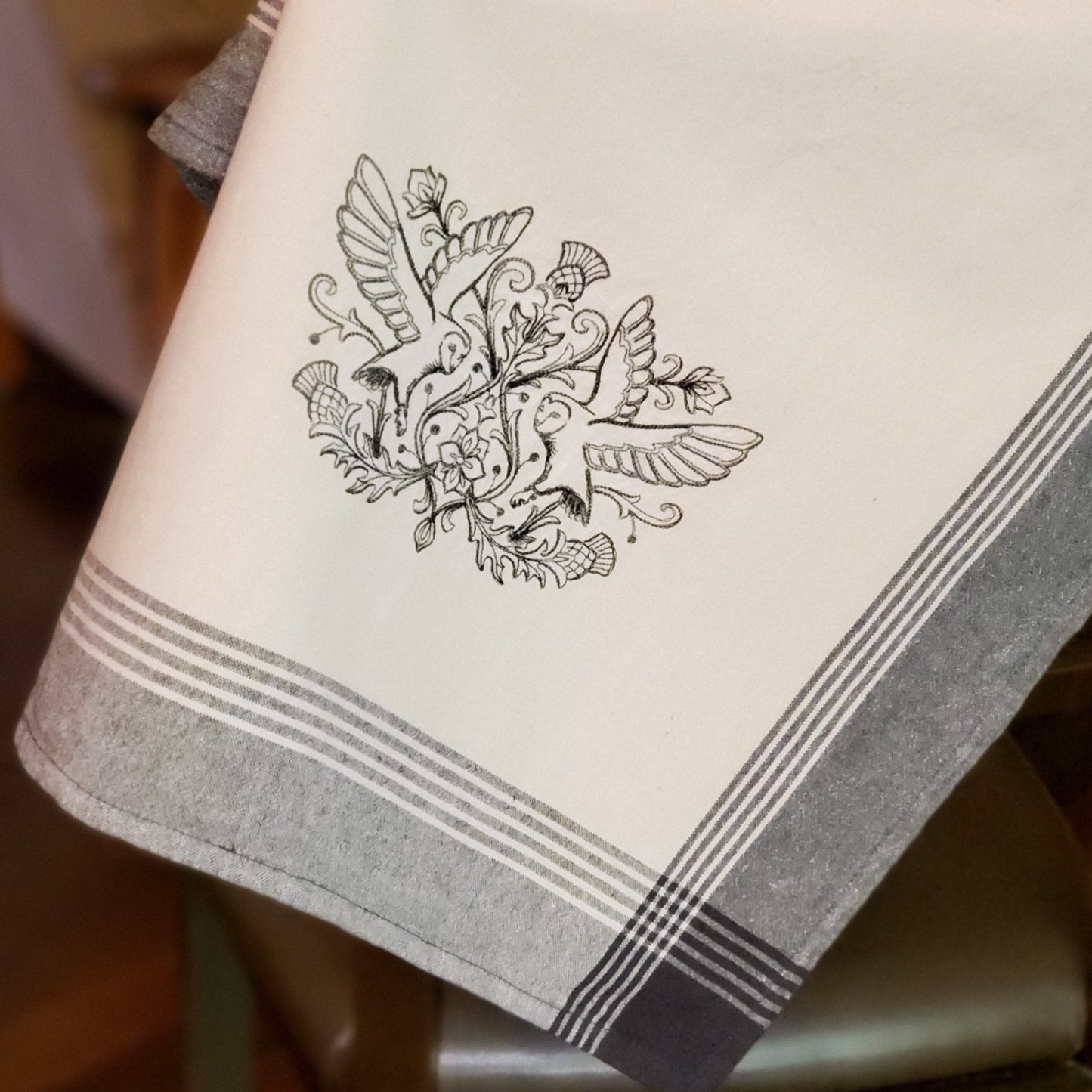 Embroidered Tea Towel - Crafty Juniper