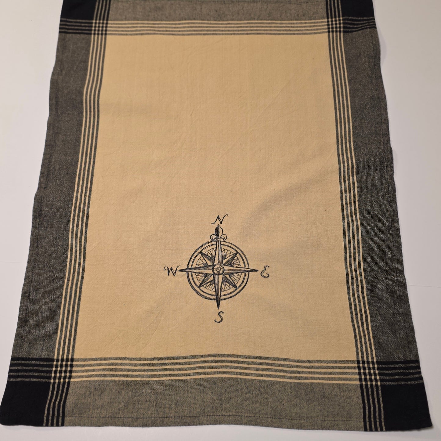 Embroidered Tea Towel - Compass Rose