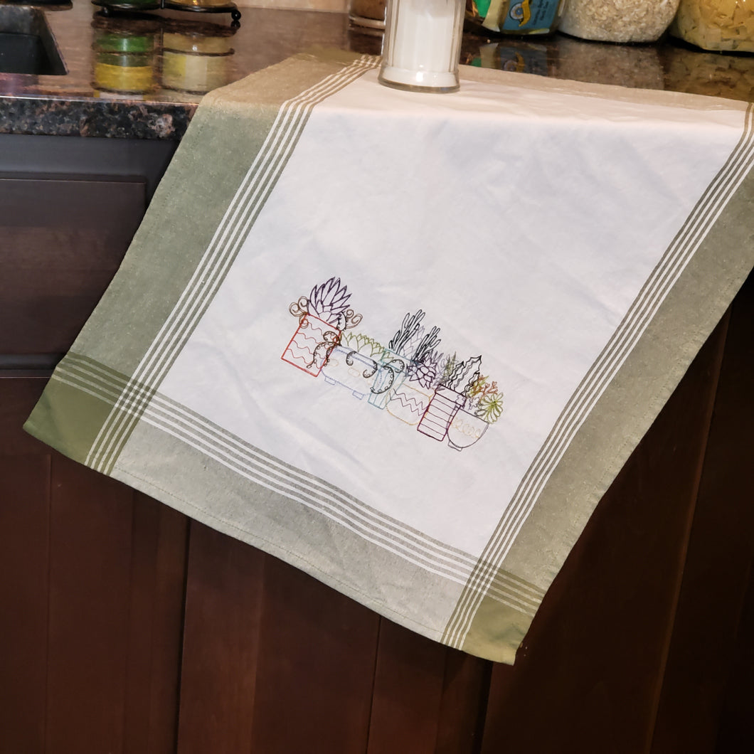 Embroidered Tea Towel