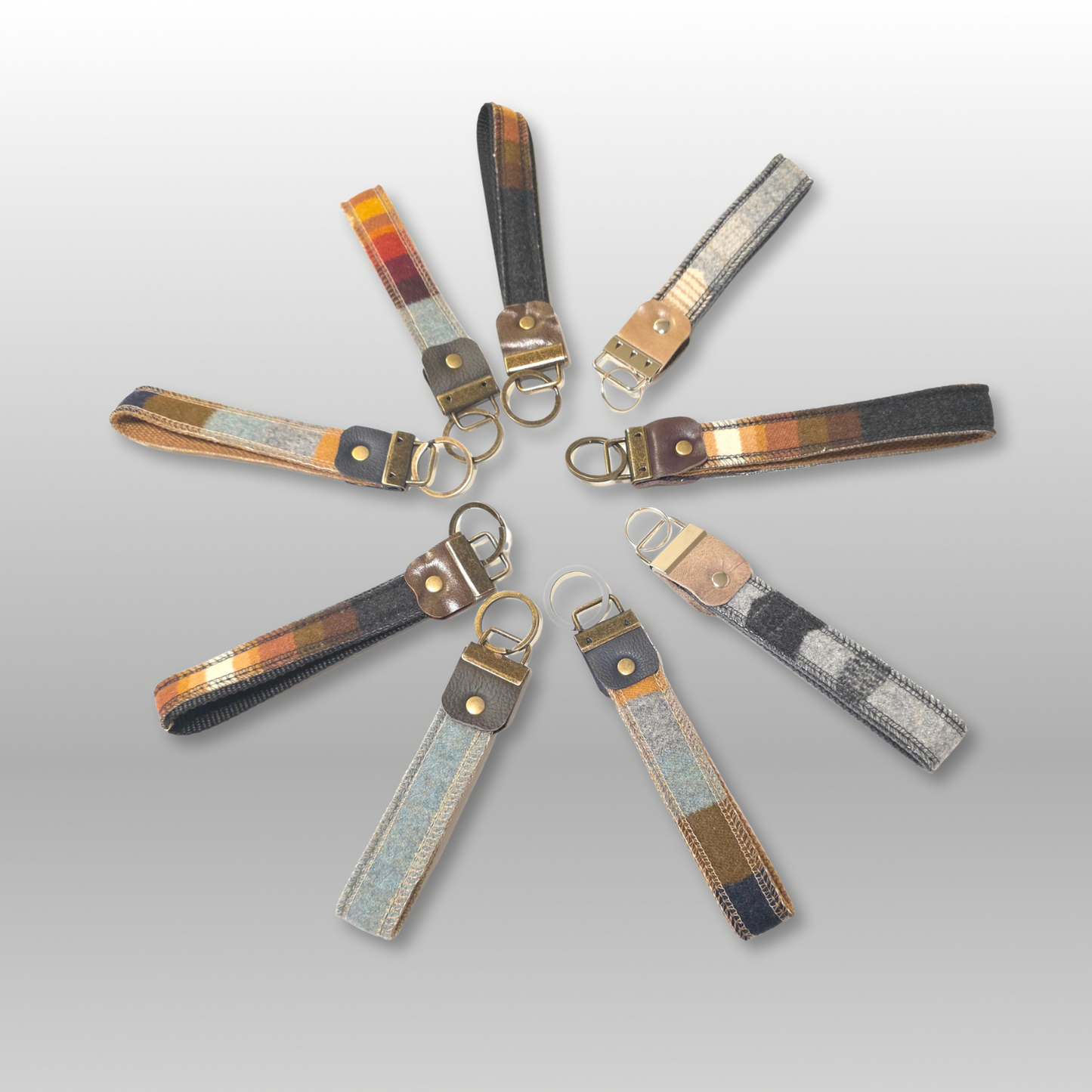 Wool and Webbing Key Fob