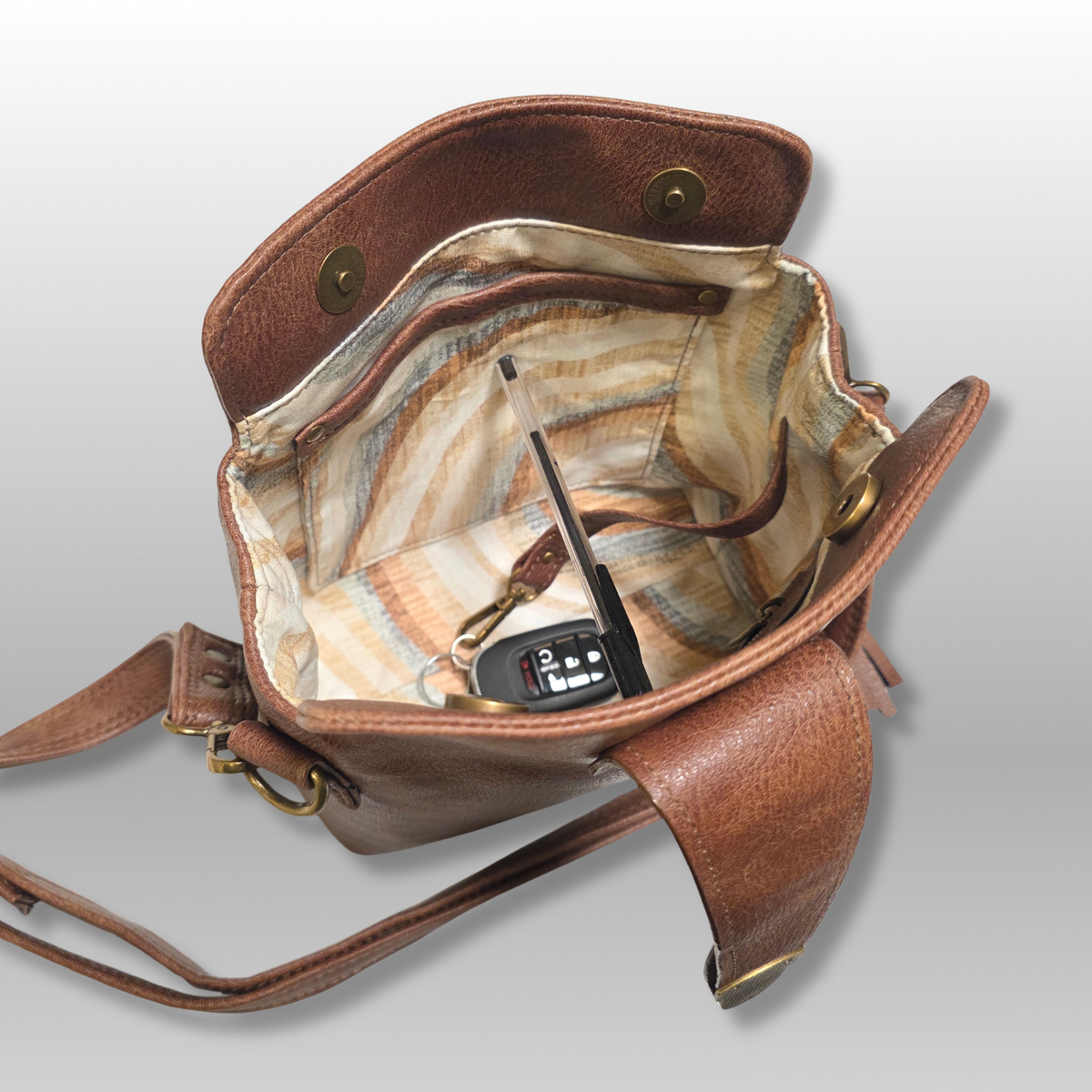 Cianna Faux Leather Crossbody Bag