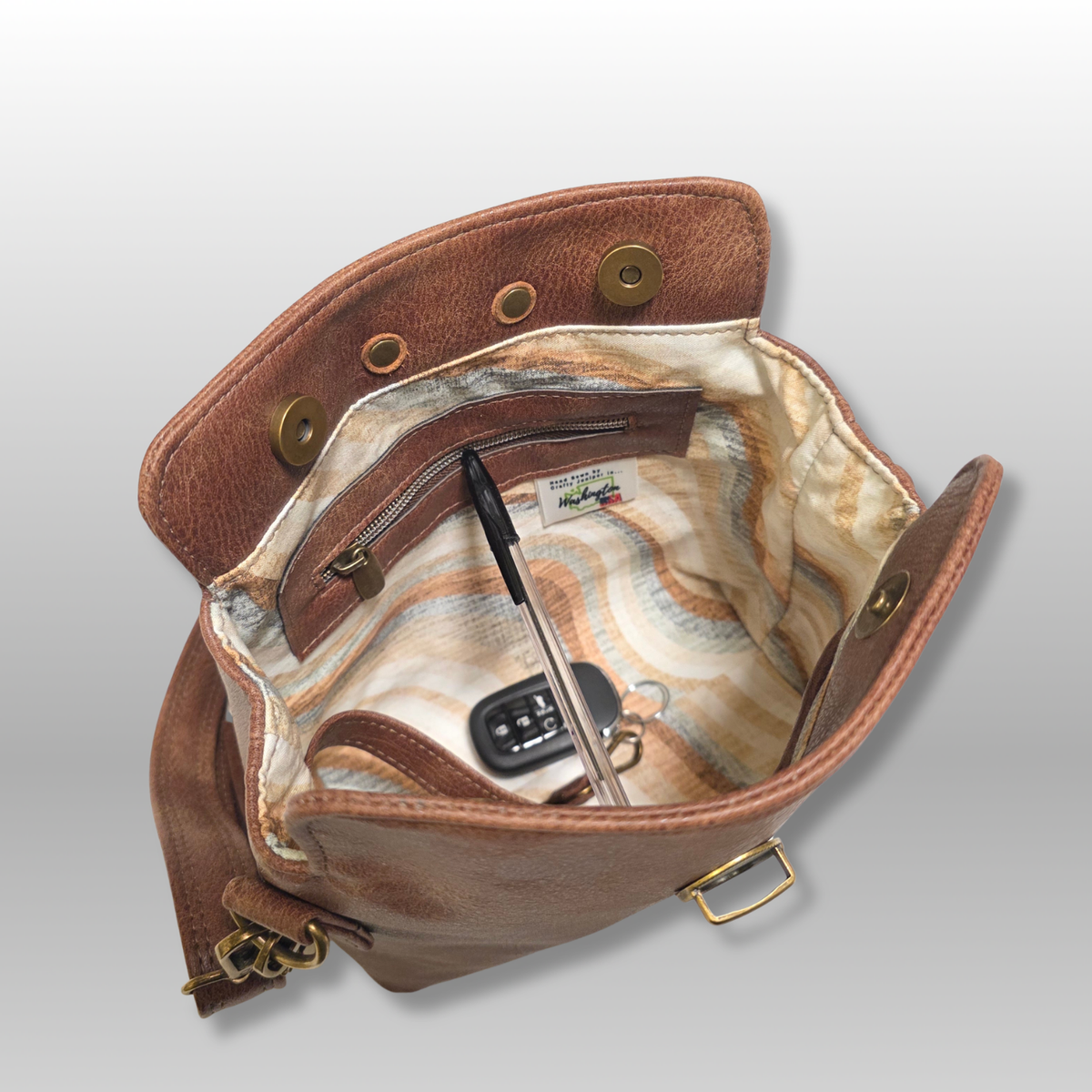 Cianna Faux Leather Crossbody Bag