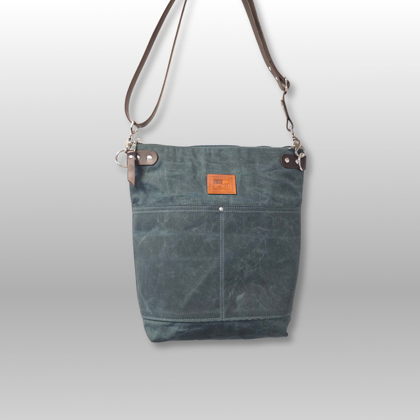 Hedgerow Book Bag in Waxed Canvas