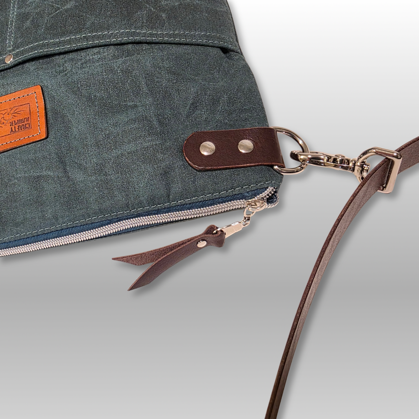 Hedgerow Book Bag in Waxed Canvas