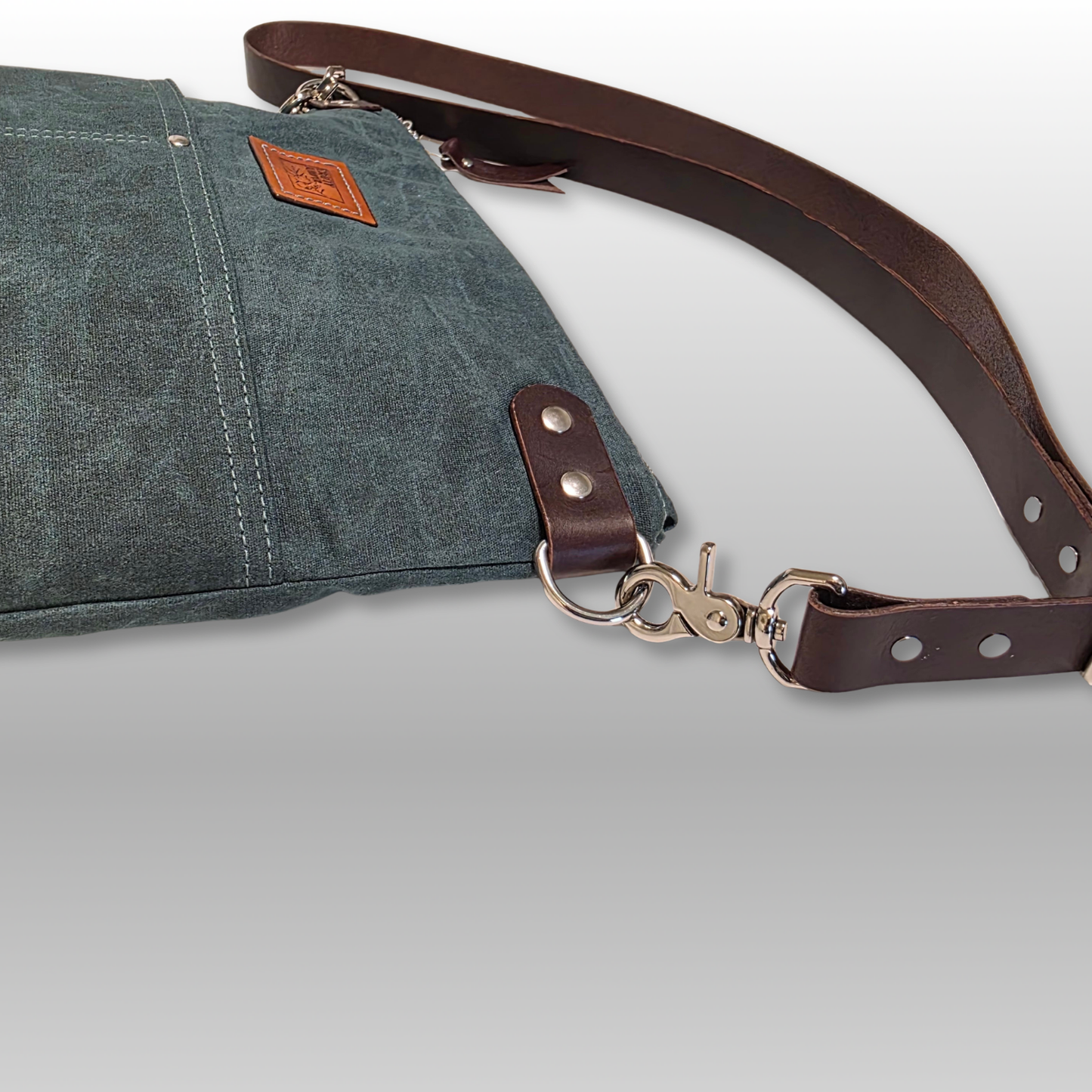 Hedgerow Book Bag in Waxed Canvas
