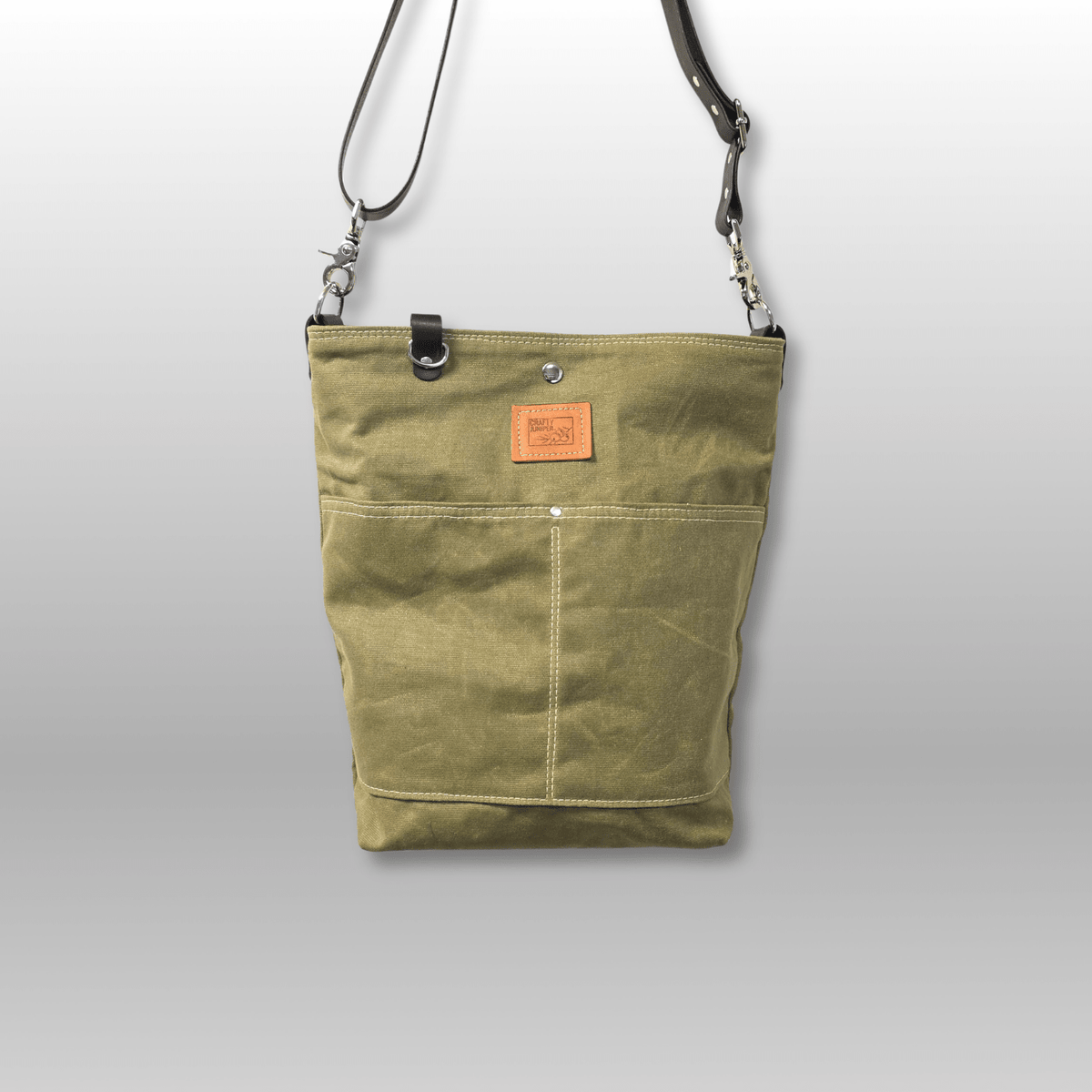 Hedgerow Book Bag in Waxed Canvas - Crafty Juniper