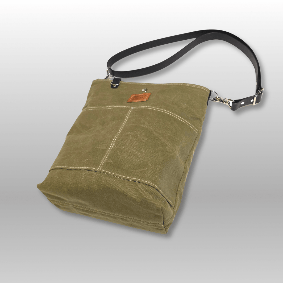 Hedgerow Book Bag in Waxed Canvas - Crafty Juniper