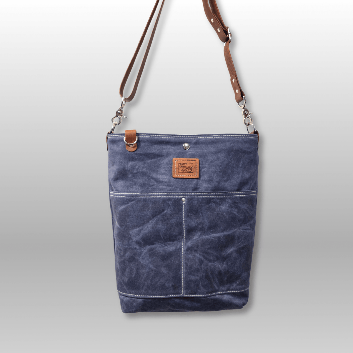 Hedgerow Book Bag in Waxed Canvas - Crafty Juniper