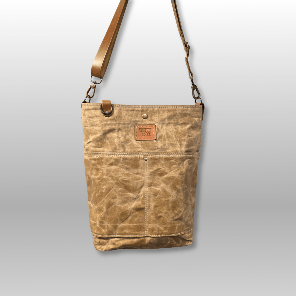 Hedgerow Book Bag in Waxed Canvas - Crafty Juniper