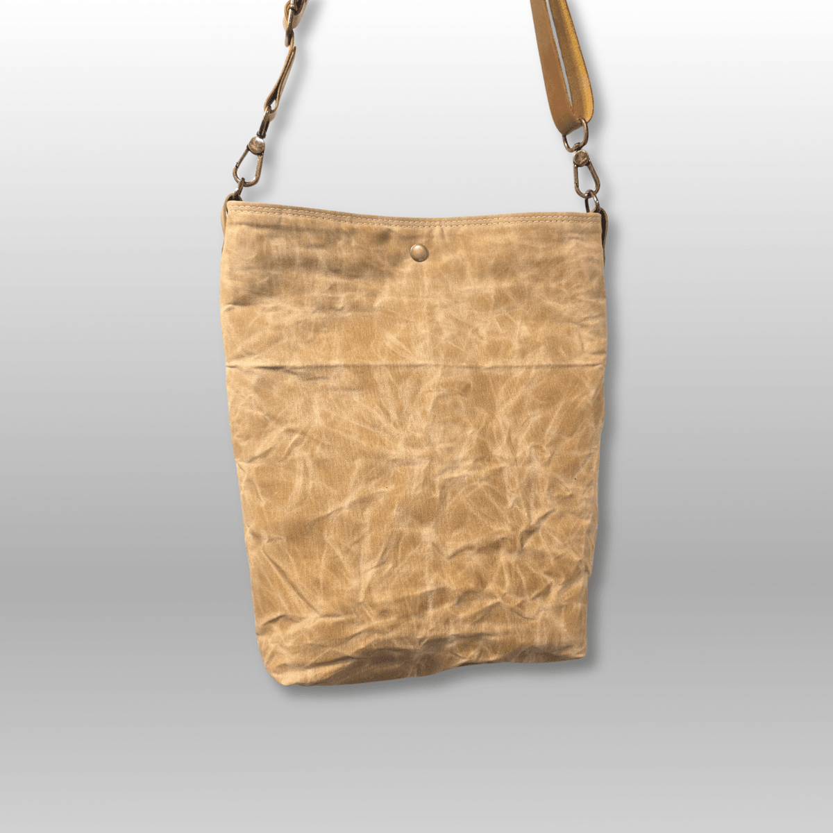 Hedgerow Book Bag in Waxed Canvas - Crafty Juniper