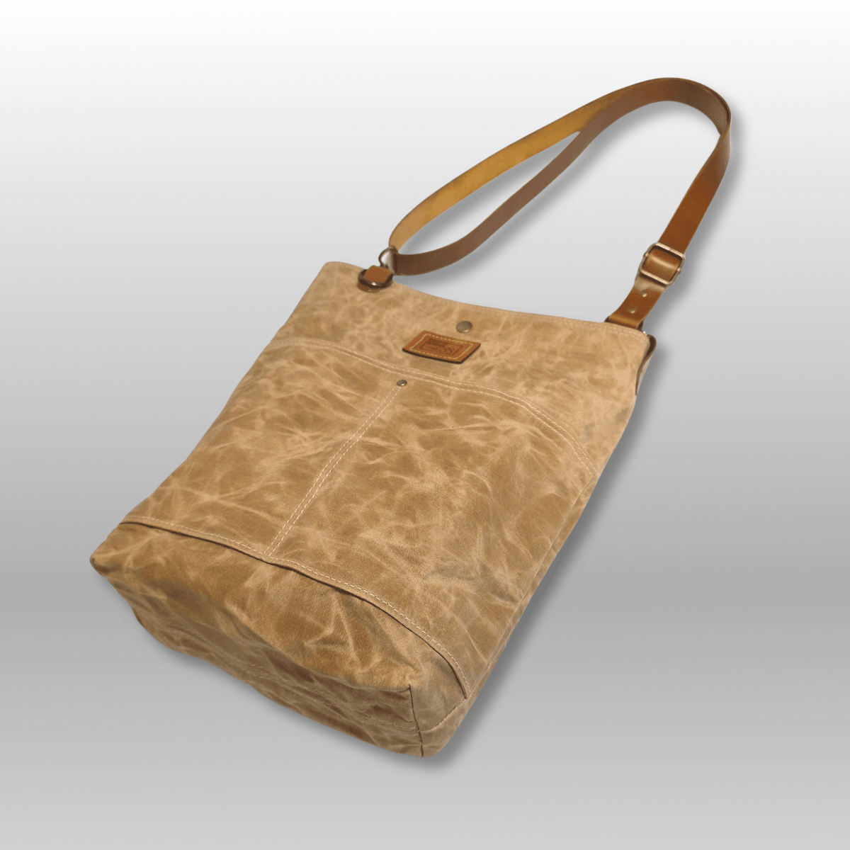Hedgerow Book Bag in Waxed Canvas - Crafty Juniper