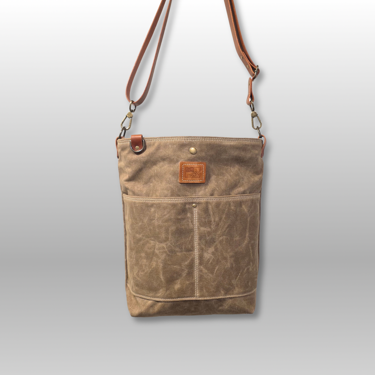 Hedgerow Book Bag in Waxed Canvas