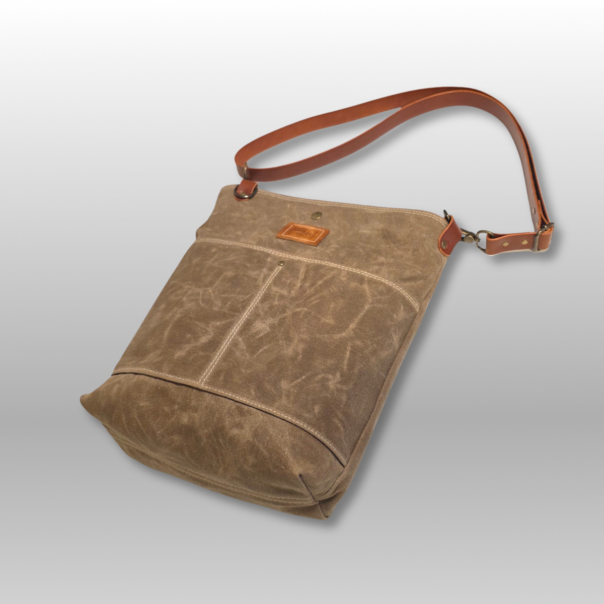Hedgerow Book Bag in Waxed Canvas