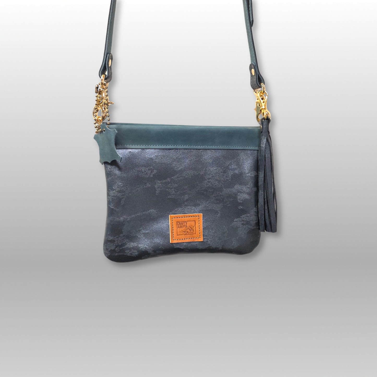 Leather Pop Open Crossbody Bag