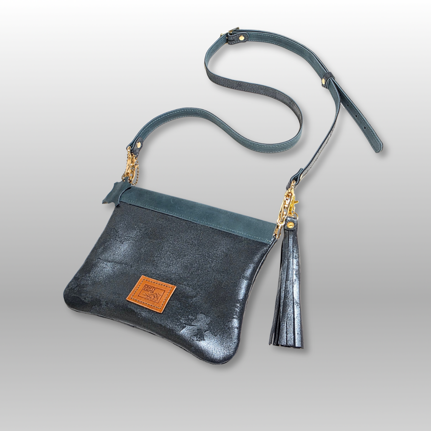 Leather Pop Open Crossbody Bag