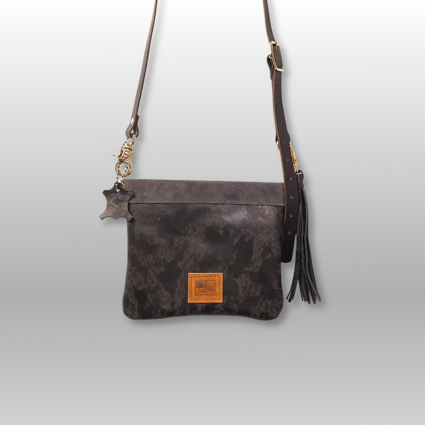 Leather Pop Open Crossbody Bag