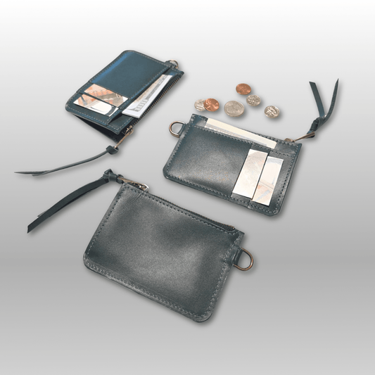 Leather Zipper Card Wallet - Crafty Juniper