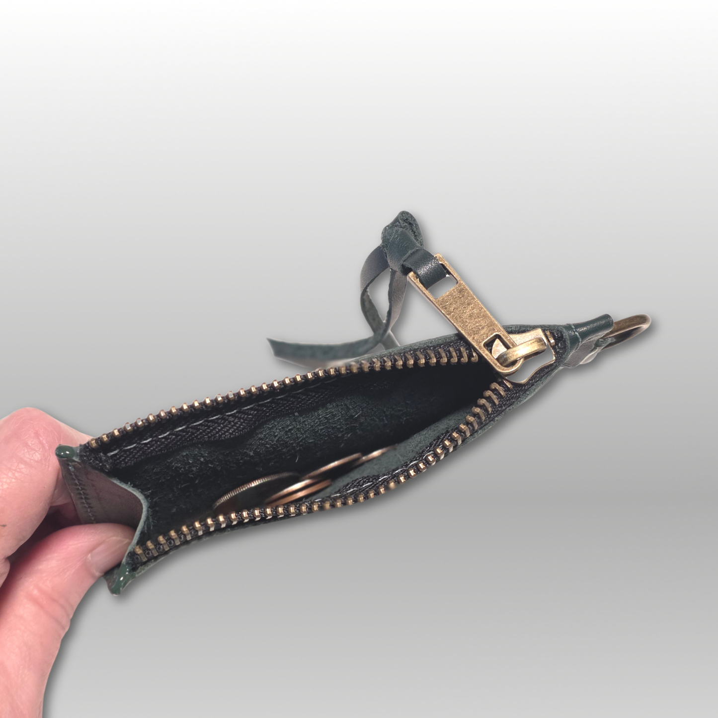 Leather Zipper Card Wallet