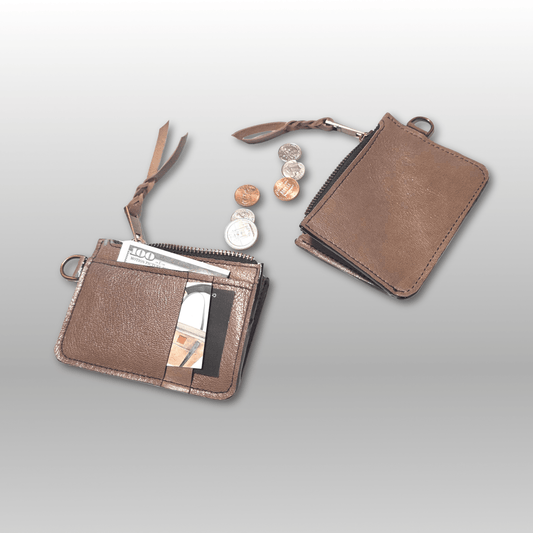 Leather Zipper Card Wallet - Crafty Juniper