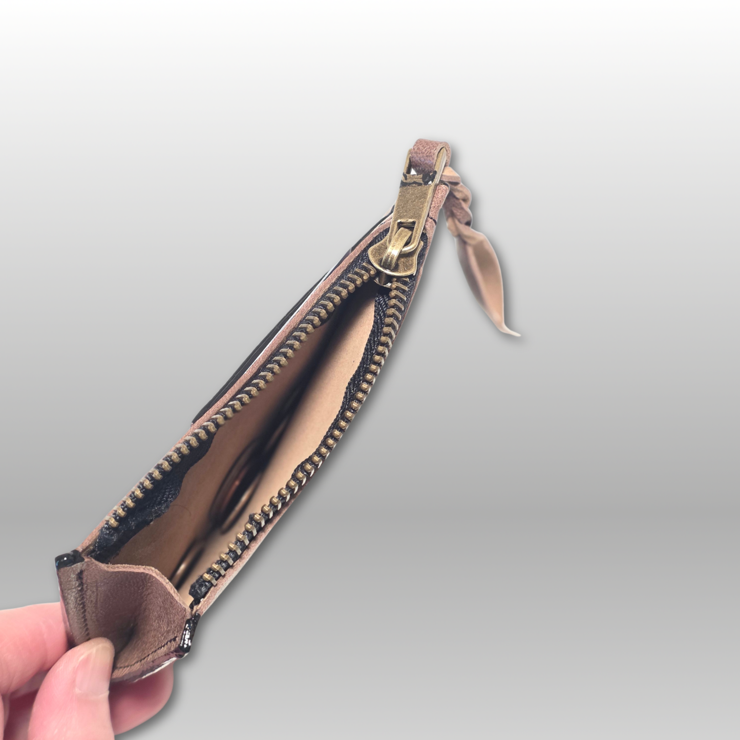 Leather Zipper Card Wallet
