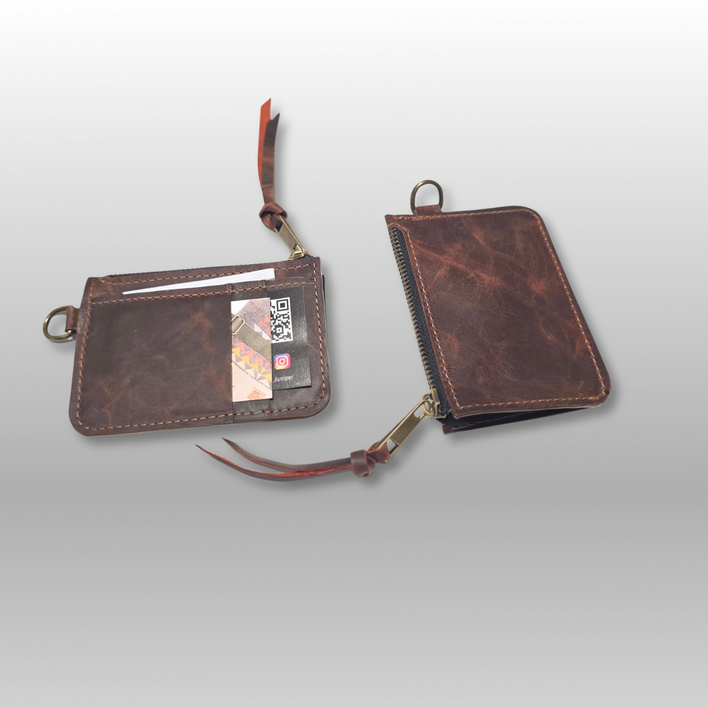 Leather Zipper Card Wallet