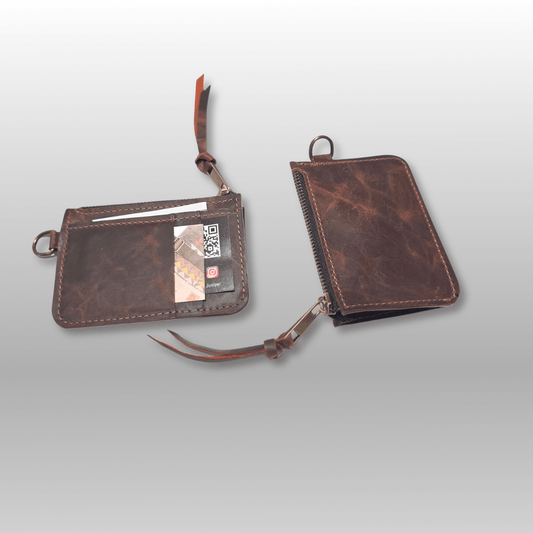 Leather Zipper Card Wallet - Crafty Juniper