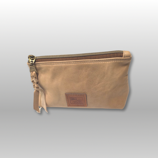 Deerskin zipper pouch
