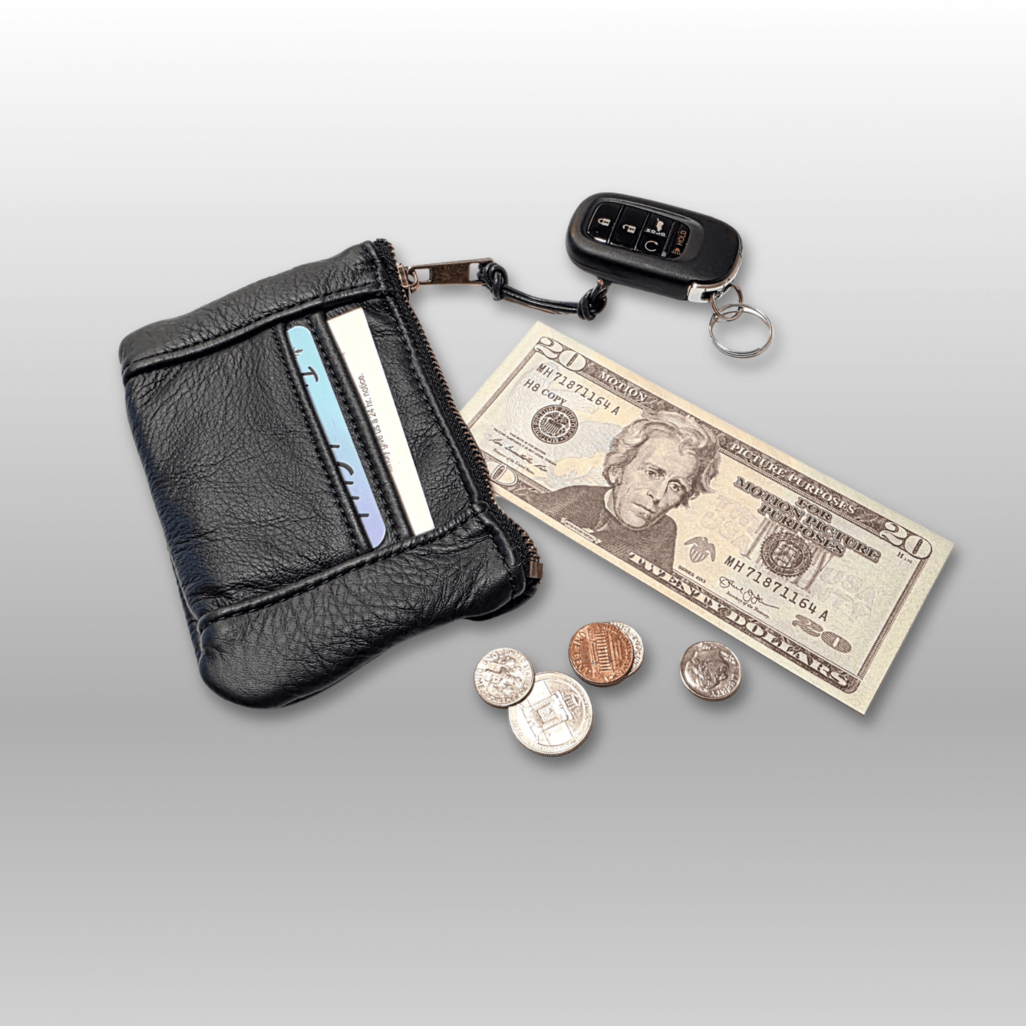 Leather Zip-up Card Holder - Crafty Juniper
