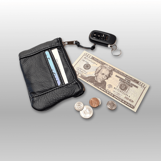 Leather Zip-up Card Holder - Crafty Juniper