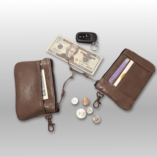 Leather Zip-up Card Holder - Crafty Juniper