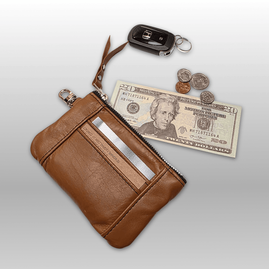 Leather Zip-up Card Holder - Crafty Juniper