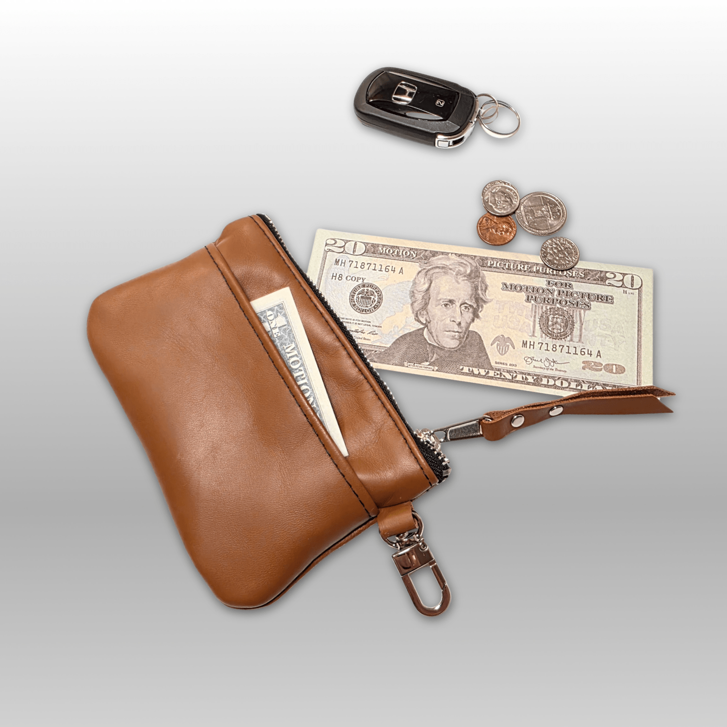 Leather Zip-up Card Holder - Crafty Juniper