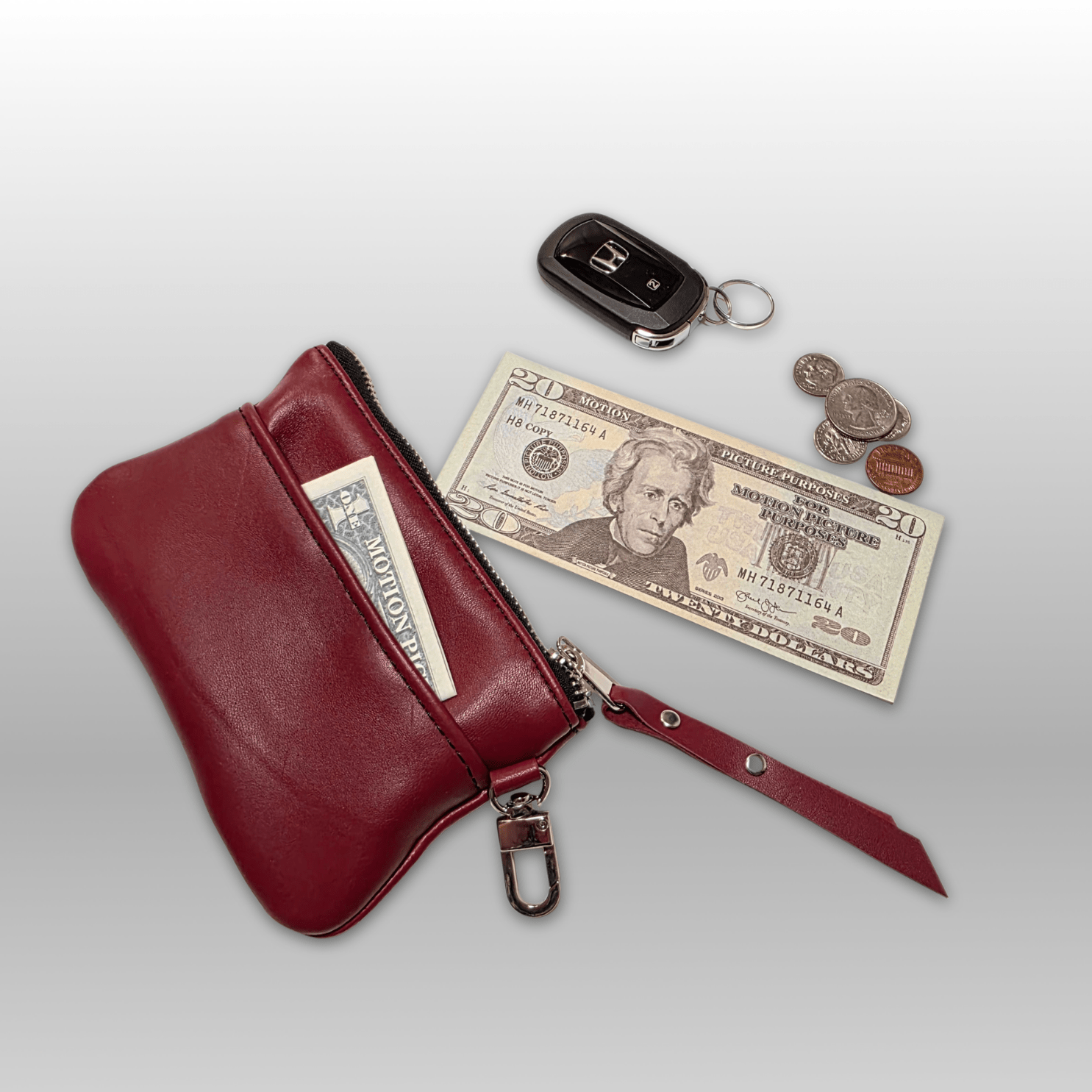 Leather Zip-up Card Holder - Crafty Juniper