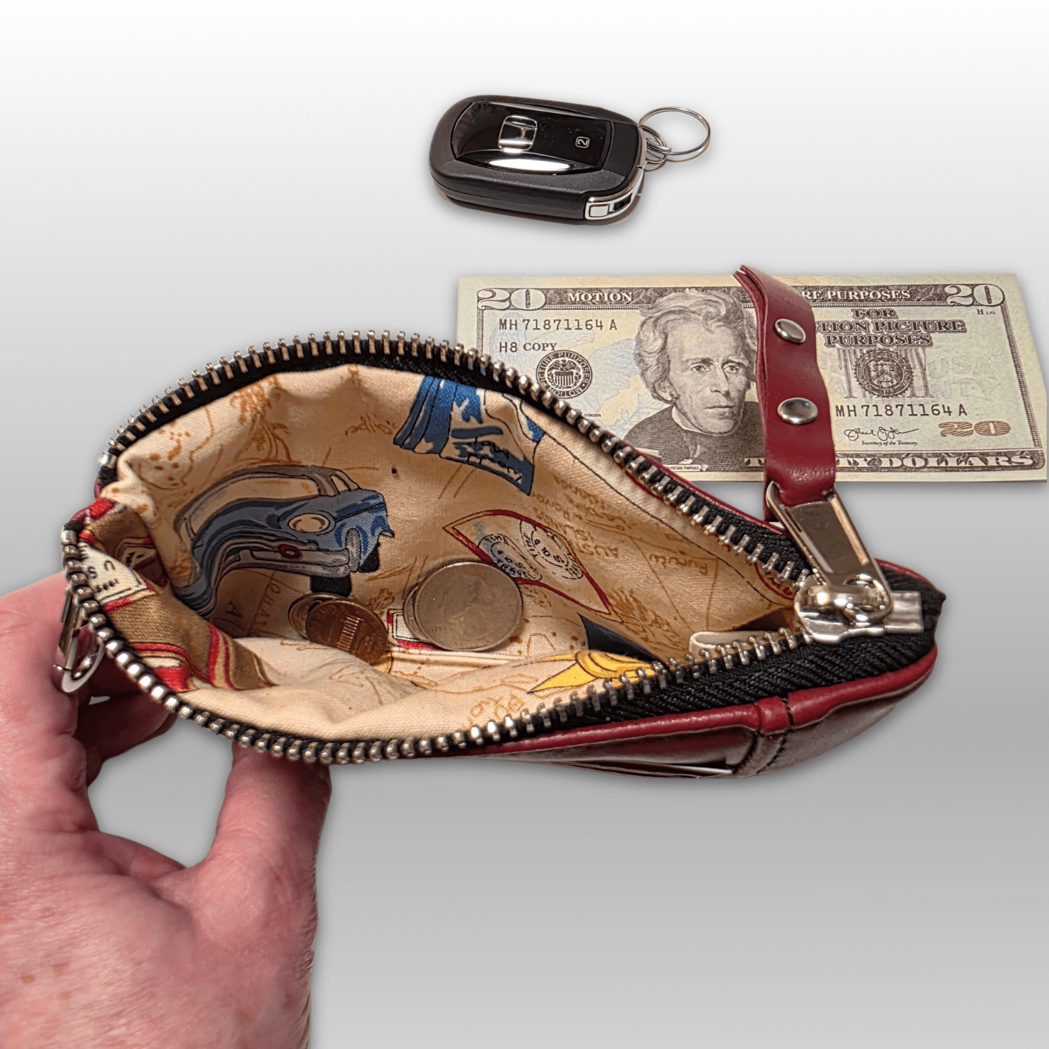 Leather Zip-up Card Holder - Crafty Juniper