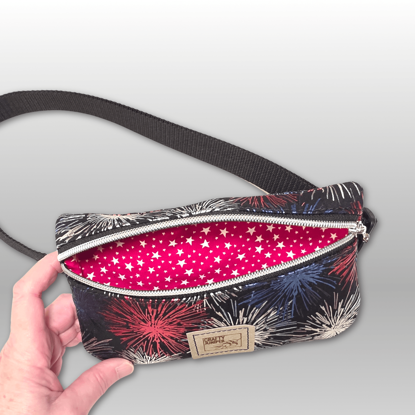 Bum Bag in Fireworks Cotton - Crafty Juniper