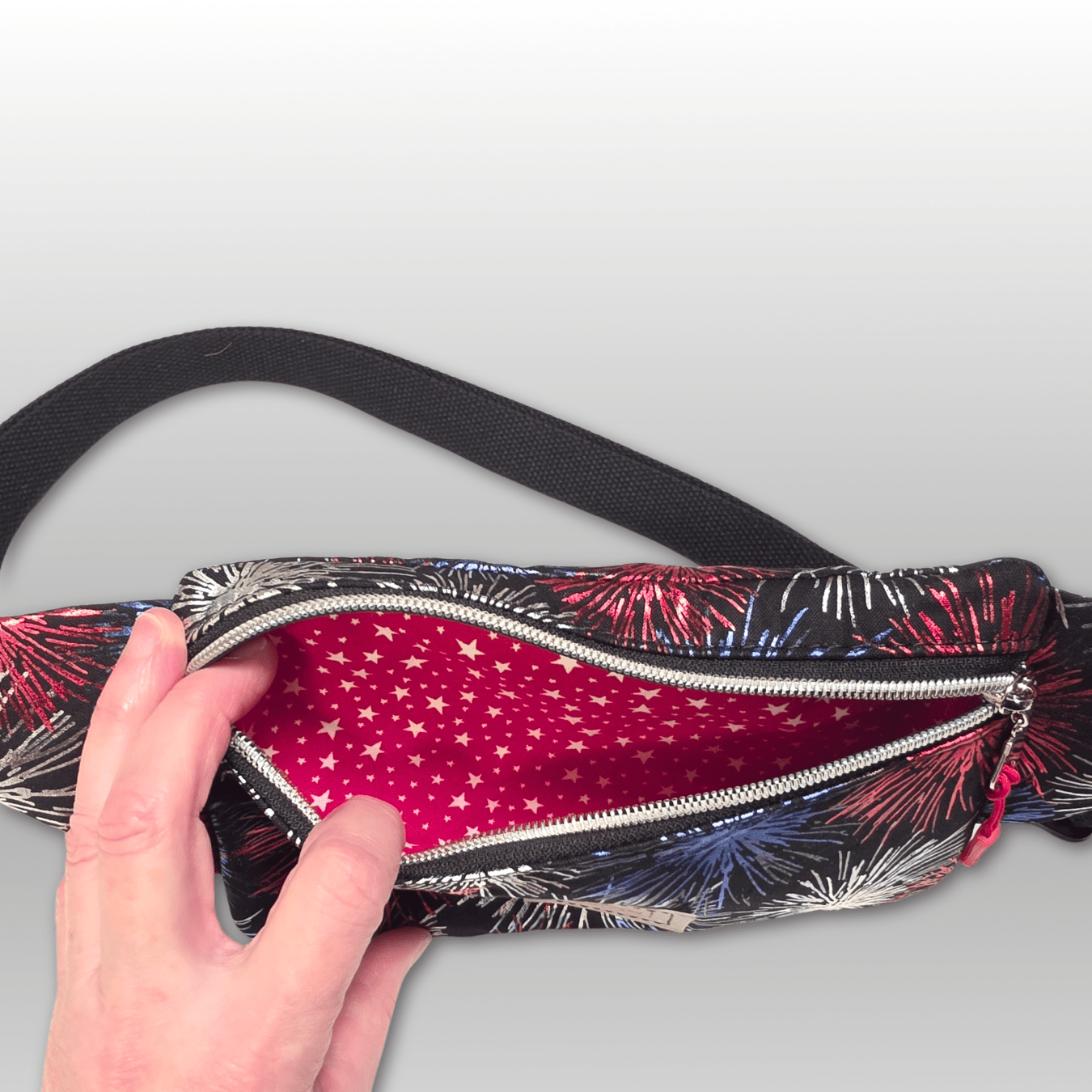 Bum Bag in Fireworks Cotton - Crafty Juniper