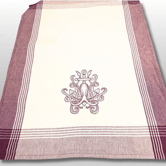 Embroidered Tea Towel - Release the Kraken - Crafty Juniper