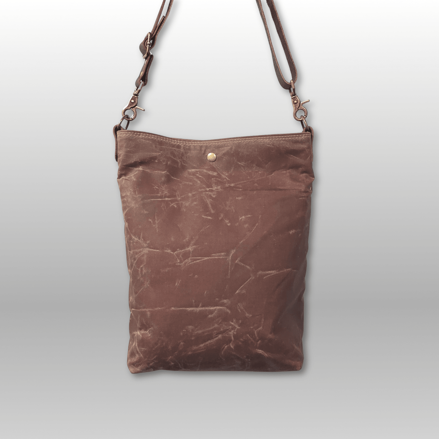 Hedgerow Book Bag in Waxed Canvas - Crafty Juniper