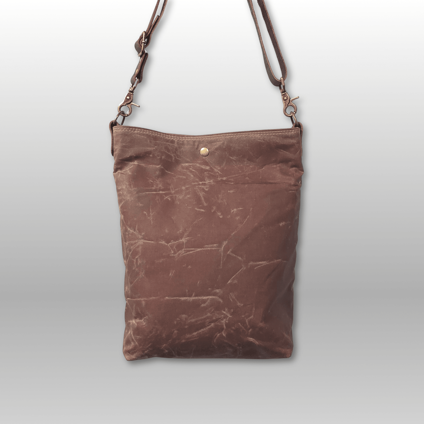 Hedgerow Book Bag in Waxed Canvas - Crafty Juniper