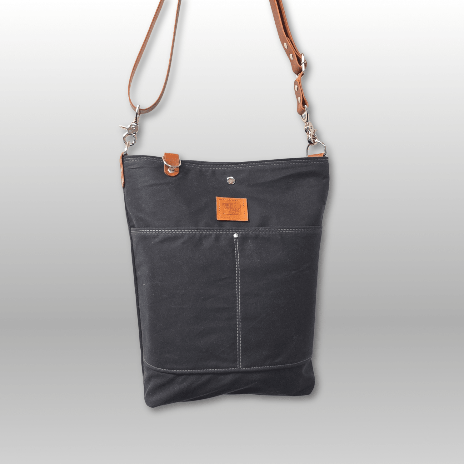 Hedgerow Book Bag in Waxed Linen - Crafty Juniper