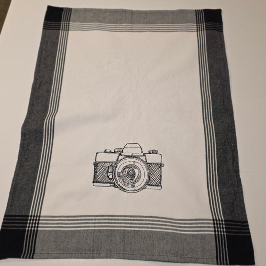 Embroidered Tea Towel - Through the Lens