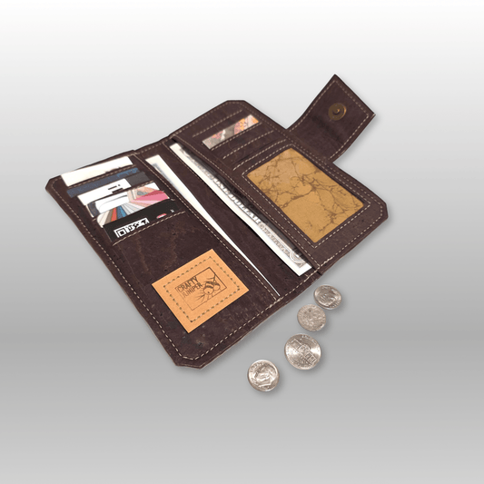 Tall Cork Wallet - Crafty Juniper